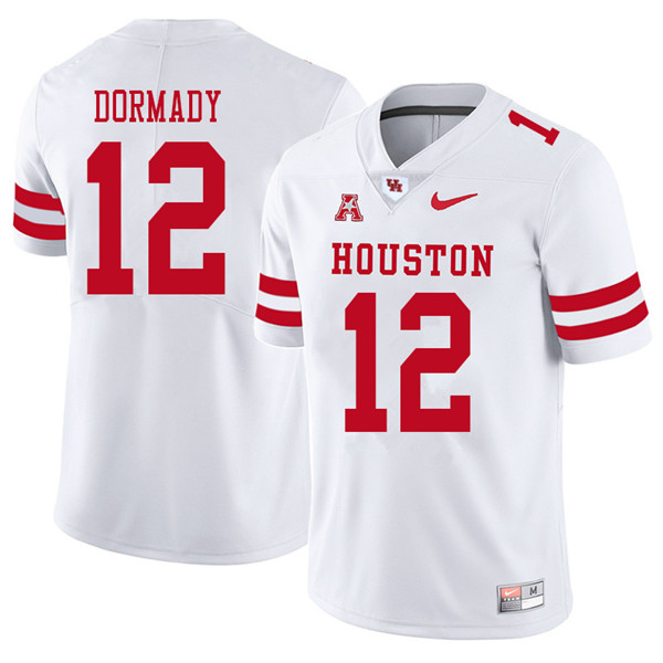 2018 Men #12 Quinten Dormady Houston Cougars College Football Jerseys Sale-White - Click Image to Close